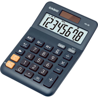 MS-8E calculadora Escritorio Pantalla de calculadora Negro, Gris, Naranja