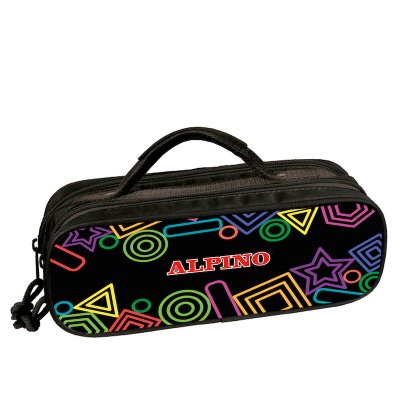 UA000165 caja de lápices Estuche suave Negro, Multicolor