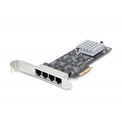 Tarjeta PCI Express de Red Ethernet 4 Puertos NBASE-T 2,5G - NIC I225-V - Tarjeta de Red de 4 Puertos para Ordenador de Sobremesa - Tarjeta PCIe de Red LAN