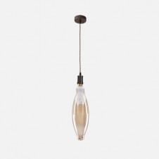 Colgante Elio 1xe27 Marron/ambar Bombilla Incluida 8w 3000k 850lm Regx12x12 Cm