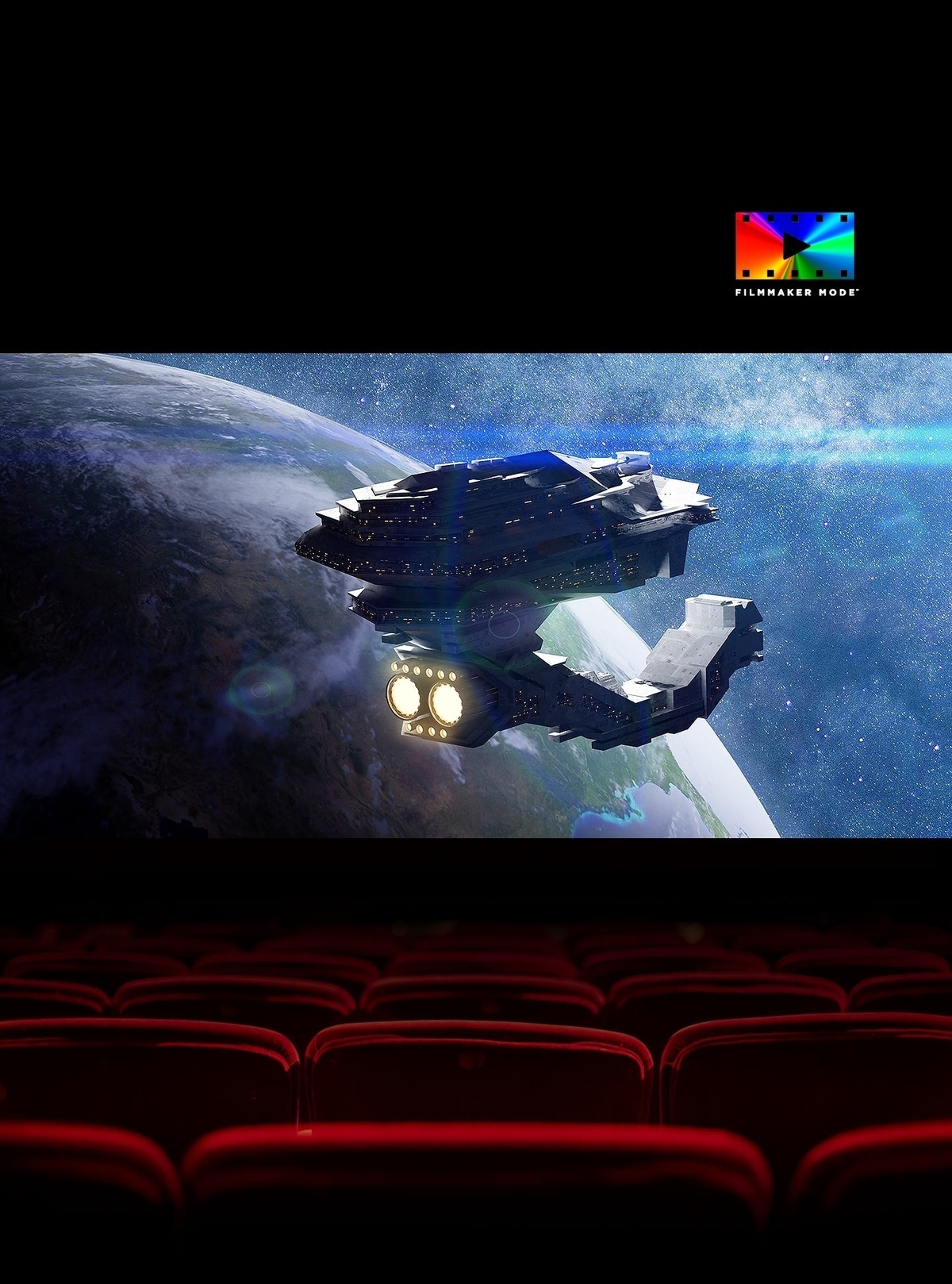 El proyector de cine en casa de Samsung con modo Cineasta muestra una película como el cine real de acuerdo con la intención del director.