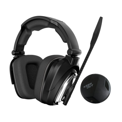 HXAIR auricular y casco Auriculares Inalámbrico Diadema Juego Negro, Plata