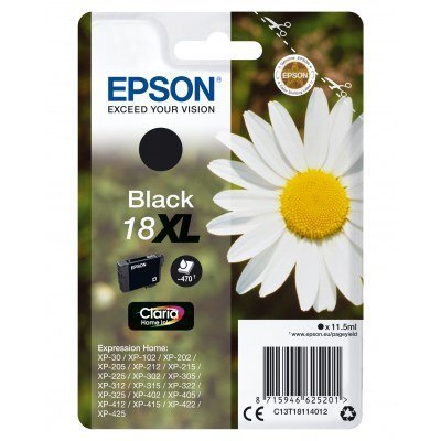 Epson T1811 (18XL) Negro Cartucho de Tinta Original - C13T18114012