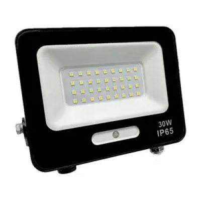 Foco LED 30W 6500K Blanco Dia IP65 Acabado Negro