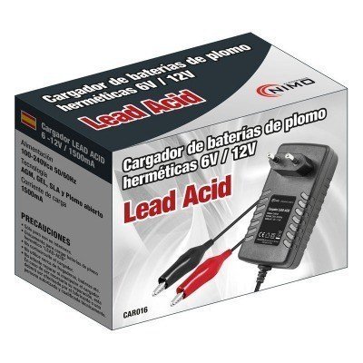 Cargador Baterias Plomo 6-12V 1500mA Automatico