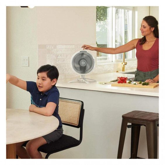 Ventilador nebulizador portátil de pie Shark FA220EU, autonomía 24 horas batería, híbrido, 12 combinaciones, 5 velocidades, oscilante 180º, inclinación 55º, mando a distancia, blanco - imagen 11
