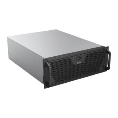 CAJA RACK 19 UNYKAch 4U SIN FUENTE NEGRO PLATA 6 BAHIAS INT 1xUSB2.0 1xUSB3.0 1xUSB-C