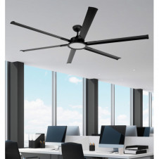 Ventilador Dc Almanzor 24w Negro 6asp.214d Regulable Intensidad 2950lm 3000k,4000k,6000k Remoto+ Temporizador+ Memoria