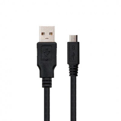 Cable usb 2.0 a micro usb nanocable 0.8m - macho - hembra - negro