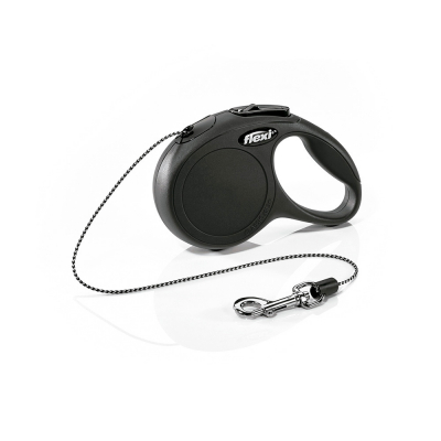Correa extensible flexi classic 5 m de cinta talla s hasta 12 kg color negro