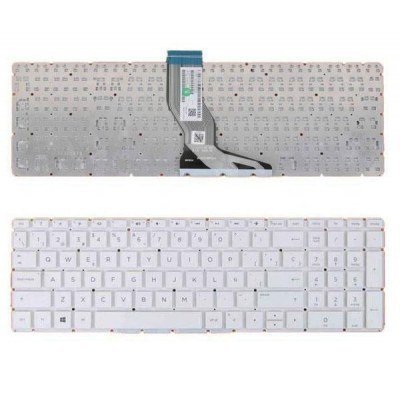 Teclado compatible para portátil HP Pavilion 15-bs / 15-bw / 15-br / 925009-071 / Tecla Enter Horizontal / Sin marco / Blanco