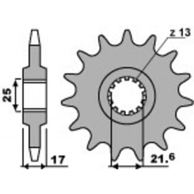 Piñón PBR acero estándar 2042 - Paso 520 2042.16.18NC