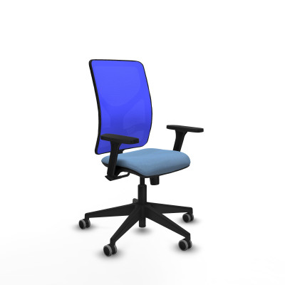 Motilla sincro malla azul bali azul cielo brazos 3D base piramidal ruedas 65mm engomadas