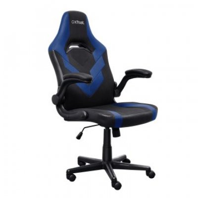 SILLA GAMER TRUST GXT 703 NEGRA/AZUL 25129 ELEVADOR DE GAS CLASE 4 REPOSABRAZOS ABATIBLES BLOQUEO DE