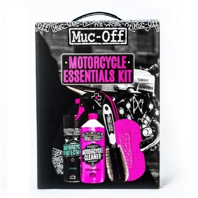 Kit completo de limpieza MUC-OFF: Protector, limpiador, esponja y cepillo 636