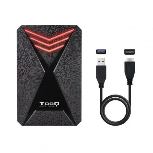 Caja Externa Gaming para Disco Duro de 2.5 TooQ TQE-2550RGB/ USB 3.1/ Sin tornillos