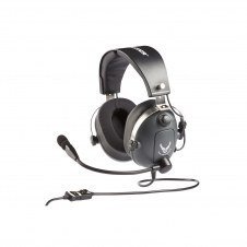 Thrustmaster 4060196 auricular y casco Auriculares Alámbrico Aviación/Control de tráfico aéreo Gris