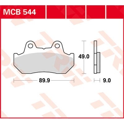 Pastillas de freno metal sinterizado SV TRW MCB544