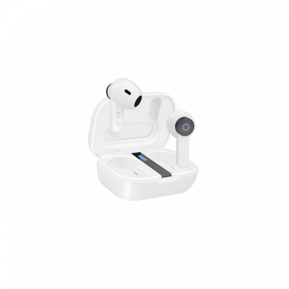 TOOQ AURICULARES INALAMB + MICRÓFONO \1BENDER\1 BLANCOS