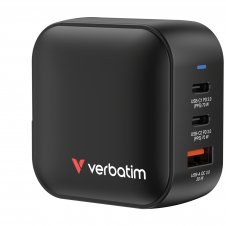 Verbatim Mini GaN Charger 70W Universal Negro Corriente alterna Carga rápida Interior