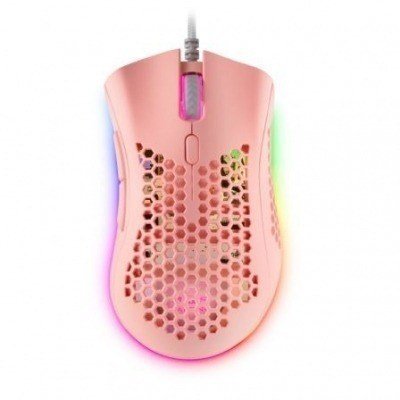 Ratón Gaming Mars Gaming MMEXP/ Hasta 32000DPI/ Rosa
