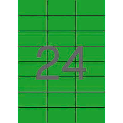 Apli Etiquetas Verdes Permanentes 70.0 x 37.0mm 20 Hojas