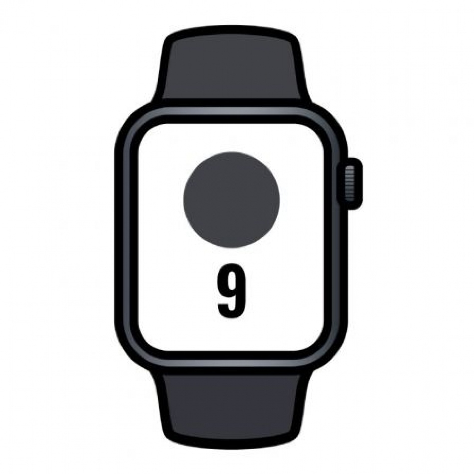 Apple Watch Series 9/ GPS/ Cellular/ 41mm/ Caja de Aluminio Medianoche/ Correa Deportiva Medianoche M/L