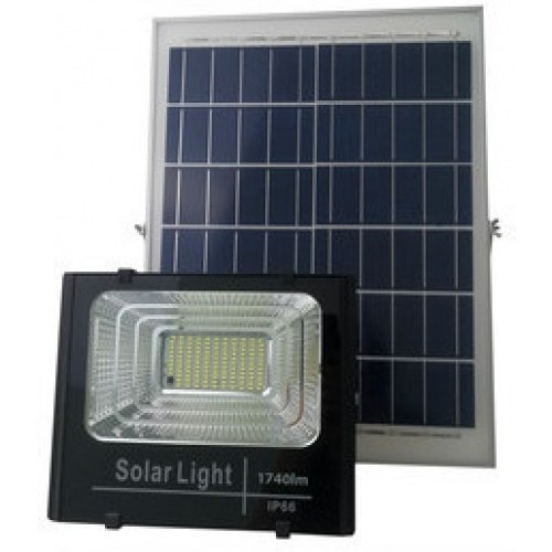 Foco LED 60W a Batería con Placa Solar IP65 con Sensor PIR