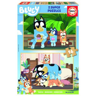 PUZZLE EDUCA BLUEY 2X16 PZ. MADERA 19406