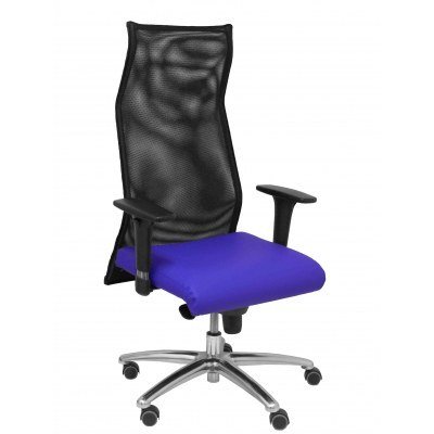 Sillon Albacete malla similpiel azul