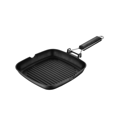 Sarten asador de aluminio prensado ind expert 24 x 24 x 3,7 cm