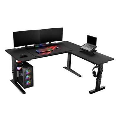 Mesa gaming genesis holm modular 160 rgb esquina negro 160x75 cm