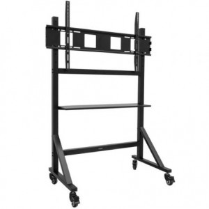 Carro TV con ruedas TooQ FS20105M-B OPTIMUS, 60-105 pulgadas, hasta 120 kg, VESA hasta 1000 x 600 mm, altura ajustable, negro