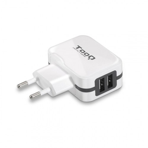 Tooq Cargador de Red USB 2xUSB 5V 3.4A Blanco