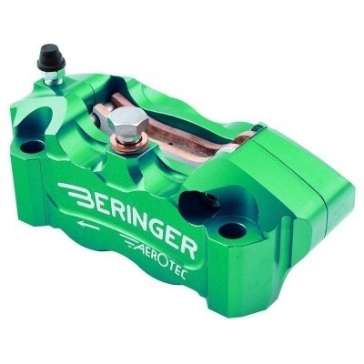 Pinza de freno de 4 pistones Radial Aerotec® Izquierda (108mm entre tornillos). Color VERDE. (4R11AGR) 4R11AGR