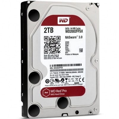 Disco duro interno hdd wd western digital nas red pro wd2002ffsx 2tb 3.5pulgadas sata 3 7200rpm 64mb