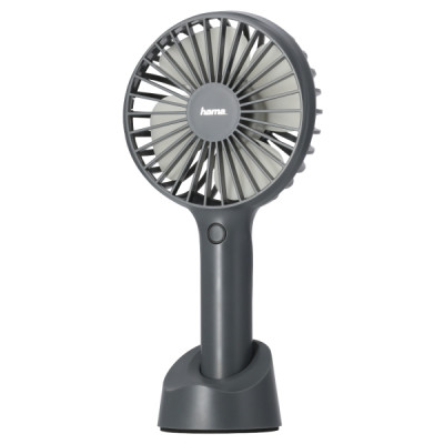 Hama Ventilador Portatil - Recargable - 3 Velocidades - Color Gris