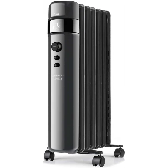 Radiador de aceite Taurus Agadir Connect 1500, 1.500 W, 7 elementos, modo Eco, WiFi, negro