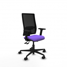 Piqueras y Crespo Bormate asincro malla negra bali lila brazos 2D base nailon ruedas 65mm nailon