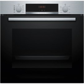 Horno con vapor Bosch HQA514ES3, 60 x 60 cm, 71 litros, Aqualisis, cristal negro y acero inox
