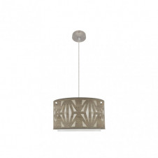 Colgante Katerina 1xe27 Niquel/madera Gris Regx40x40 cm