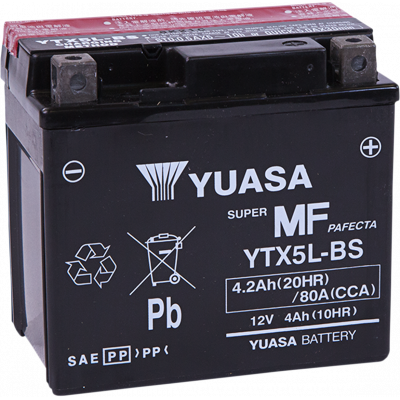 Baterías sin mantenimiento AGM YUASA YTX5L-BS(CP)
