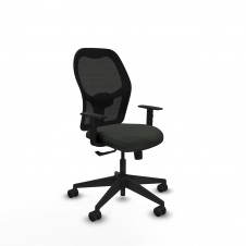 Piqueras y Crespo Aloc?n sincro malla negra bali negro brazos 1D base piramidal ruedas nailon 65mm