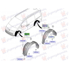 PASARUEDA DELANTERA DE PLASTICO (O)