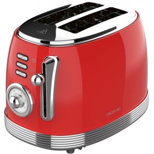 Tostador Cecotec TOAST&TASTE 800, ref. 03259, Vintage, rojo