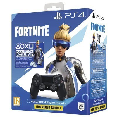 Gamepad Sony DualShock 4 V2 Inalámbrico para PS4 - Negro Jet + VOUCHER FORTNITE 2019
