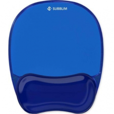 Alfombrilla Ergonómica Subblim Ergo Cristal Flex MousePad/ Azul Oscuro