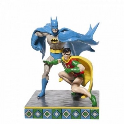 Figura enesco dc comics batman batman & robin