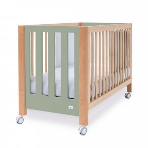 Cuna-escritorio 60x120 cm (2en1) madera/verde-oliva · Occa C166-M9556