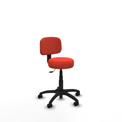 Silla Llanos giratorio bali naranja oscuro base poliamida 600 ruedas nailon 50